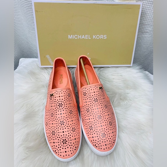 New MICHAEL Michael Kors Kane Perforated Slip-On Sneakers - Picture 1 of 9